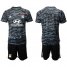 Lyon Blank Black Goalkeeper Soccer Club Jersey