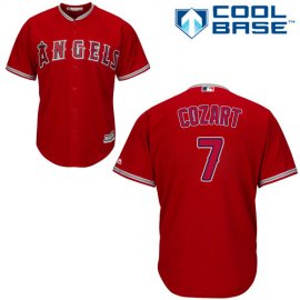 Los Angeles Angels #7 Zack Cozart Red Cool Base Stitched Youth MLB Jersey