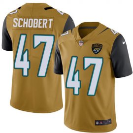 Nike Jacksonville Jaguars #47 Joe Schobert Gold Mens Stitched NFL Limited Rush Jersey