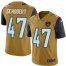 Nike Jacksonville Jaguars #47 Joe Schobert Gold Mens Stitched NFL Limited Rush Jersey