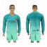 Barcelona Blank Sec Away Long Sleeves Soccer Club Jersey