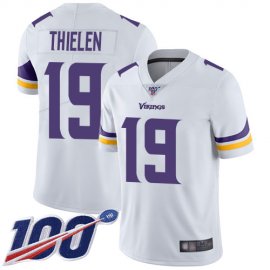 Nike Minnesota Vikings #19 Adam Thielen White Mens Stitched NFL 100th Season Vapor Limited Jersey