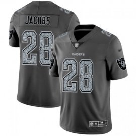 Nike Las Vegas Raiders #28 Josh Jacobs Gray Static Mens Stitched NFL Vapor Untouchable Limited Jersey