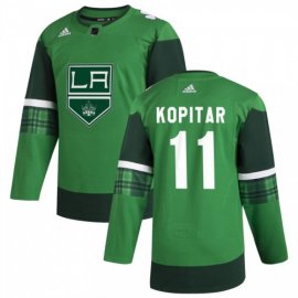 Los Angeles Kings #11 Anze Kopitar Mens Adidas 2020 St. Patricks Day Stitched NHL Jersey Green.jpg.jpg