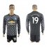 Manchester United #19 Rashford Black Long Sleeves Soccer Club Jersey