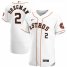 Houston Astros #2 Alex Bregman Mens Nike White Home 2020 Authentic Player MLB Jersey