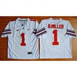 Ohio State Buckeyes #1 Braxton Miller White Limited Stitched NCAA Jersey
