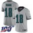 Nike Philadelphia Eagles #18 Jalen Reagor Silver Mens Stitched NFL Limited Inverted Legend 100th Season Jersey