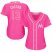 Miami Marlins #13 Starlin Castro Pink Fashion Womens Stitched MLB Jersey