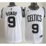 Boston Celtics 9 Rajon Rondo White Revolution 30 Swingman NBA Jerseys Black Number Cheap