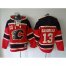Calgary Flames #13 Johnny Gaudreau Red Sawyer Hooded Sweatshirt Stitched NHL Jersey