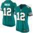 Nike Miami Dolphins #12 Bob Griese Aqua Green Alternate Womens Stitched NFL Elite Jersey