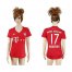 Womens Bayern Munchen #17 Boateng Home Soccer Club Jersey