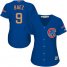 Chicago Cubs #9 Javier Baez Blue 2017 Gold Program Cool Base Womens Stitched MLB Jersey