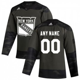 New York Rangers Adidas 2019 Veterans Day Authentic Custom Practice NHL Jersey Camo