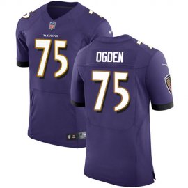 Nike Baltimore Ravens #75 Jonathan Ogden Purple Team Color Mens Stitched NFL Vapor Untouchable Elite Jersey