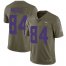 Nike Minnesota Vikings #84 Randy Moss Olive Mens Stitched NFL Limited 2017 Salute To Service Jersey