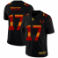 Indianapolis Colts #17 Philip Rivers Mens Black Nike Red Orange Stripe Vapor Limited NFL Jersey