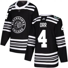 Adidas Chicago Blackhawks #4 Bobby Orr Black Authentic 2019 Winter Classic Stitched NHL Jersey