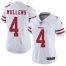 Nike San Francisco 49ers #4 Nick Mullens White Womens Stitched NFL Vapor Untouchable Limited Jersey