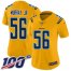 Nike Los Angeles Chargers #56 Kenneth Murray Jr Gold Womens Stitched NFL Limited Inverted Legend 100th Season Jersey