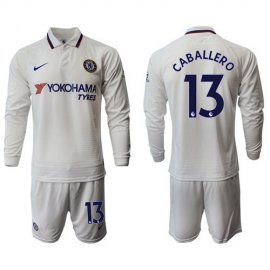 Chelsea #13 Caballero Away Long Sleeves Soccer Club Jersey
