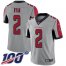 Nike Atlanta Falcons #2 Matt Ryan Silver Mens Stitched NFL Limited Inverted Legend 100th Season Jersey