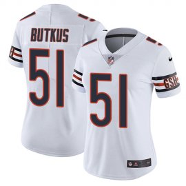 Nike Chicago Bears #51 Dick Butkus White Womens Stitched NFL Vapor Untouchable Limited Jersey