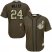 Cleveland Indians #24 Andrew Miller Green Salute to Service Stitched Youth MLB Jersey