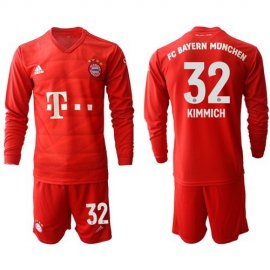 Bayern Munchen #32 Kimmich Home Long Sleeves Soccer Club Jersey