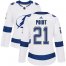 Adidas Tampa Bay Lightning #21 Brayden Point White Road Authentic Womens Stitched NHL Jersey