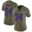Nike Buffalo Bills #34 Thurman Thomas Olive Womens Stitched NFL Limited 2017 Salute to Service Jersey