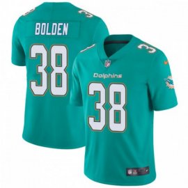 Nike Miami Dolphins #38 Brandon Bolden Aqua Green Team Color Mens Stitched NFL Vapor Untouchable Limited Jersey