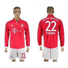 Bayern Munchen #22 Starke Home Long Sleeves Soccer Club Jersey