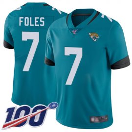 Nike Jacksonville Jaguars #7 Nick Foles Teal Green Alternate Mens Stitched NFL 100th Season Vapor Limited Jersey