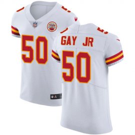 Nike Kansas City Chiefs #50 Willie Gay Jr. White Mens Stitched NFL New Elite Jersey