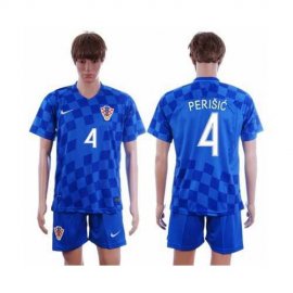 Croatia #4 Perisic Away Soccer Country Jersey