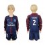 Paris Saint-Germain #2 T.Silva Home Long Sleeves Kid Soccer Club Jersey