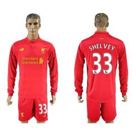 Liverpool #33 Shelvey Home Long Sleeves Soccer Club Jersey