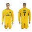 Paris Saint-Germain #7 Lucas Away Long Sleeves Soccer Club Jersey