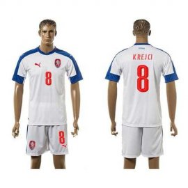 Czech #8 Krejci Away Soccer Country Jersey