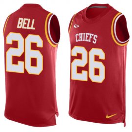 Nike Kansas City Chiefs #26 LeVeon Bell Red Team Color Mens Stitched NFL Limited Tank Top Jersey