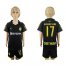 Dortmund #17 Aubameyang Away Kid Soccer Club Jersey
