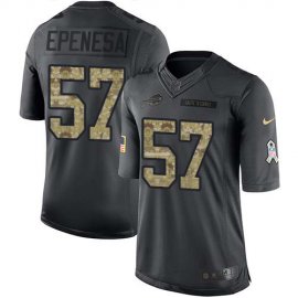 Nike Buffalo Bills #57 A.J. Epenesas Black Mens Stitched NFL Limited 2016 Salute to Service Jersey