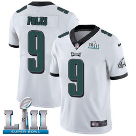 Nike Philadelphia Eagles #9 Nick Foles White Super Bowl LII Mens Stitched NFL Vapor Untouchable Limited Jersey
