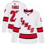 Adidas Carolina Hurricanes #27 Justin Faulk White Road Authentic Womens Stitched NHL Jersey