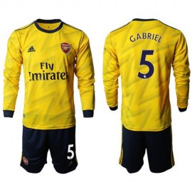 Arsenal #5 Gabriel Away Long Sleeves Soccer Club Jersey