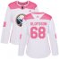 Adidas Buffalo Sabres #68 Victor Olofsson White/Pink Authentic Fashion Womens Stitched NHL Jersey