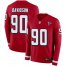 Nike Atlanta Falcons #90 Marlon Davidson Red Team Color Mens Stitched NFL Limited Therma Long Sleeve Jersey