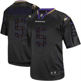 Nike Baltimore Ravens #5 Joe Flacco New Lights Out Black Mens Stitched NFL Elite Jersey